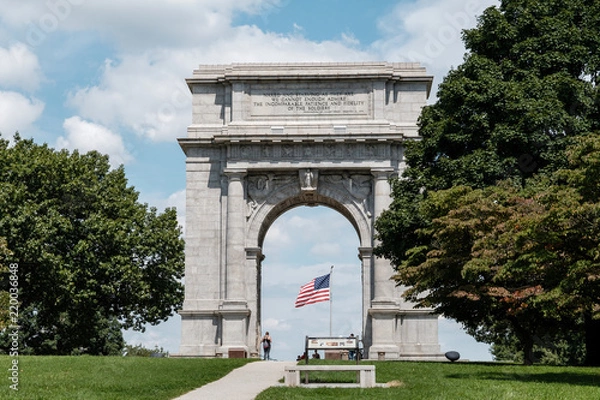 Fototapeta A day at Valley Forge National Historic Park located in Valley Forge, Pennsylvania, USA