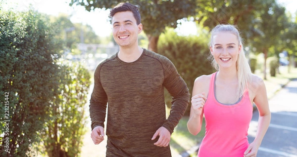 Fototapeta Joggen im Freien