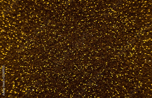 Fototapeta Gold and black sparkling background, star dust