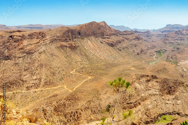 Fototapeta Mountain landscape in Gran Canaria