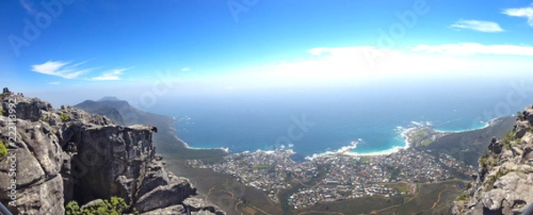 Fototapeta Blick vom Tafelber auf Camps Bay in Kapstadt