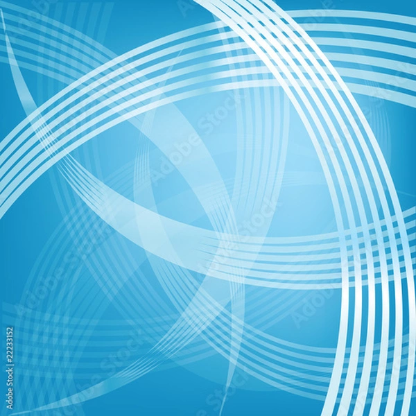 Fototapeta Abstract background with blue curves