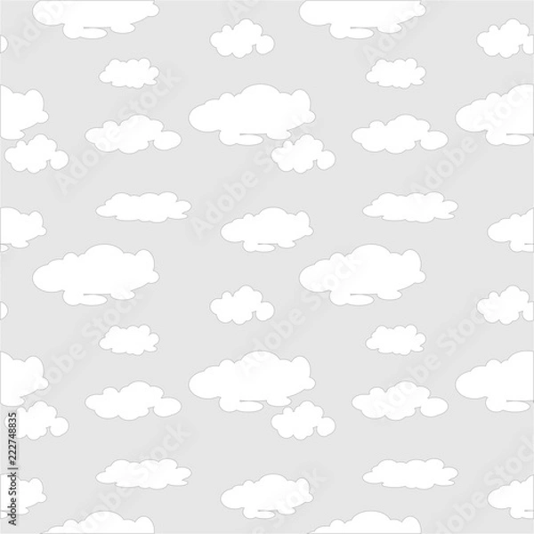 Fototapeta Sky with clouds seamless pattern.Can be used for wallpaper,fabric, web page background, surface textures.