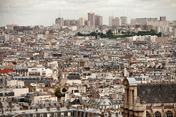 Fototapeta Elevated view over Paris