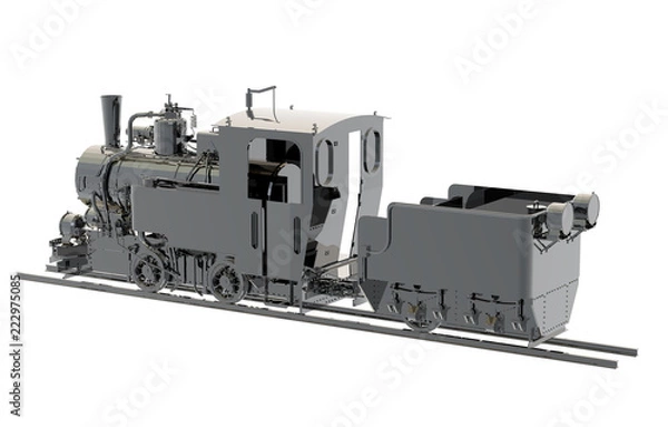 Obraz Stählerne Dampflokomotive mit Tender