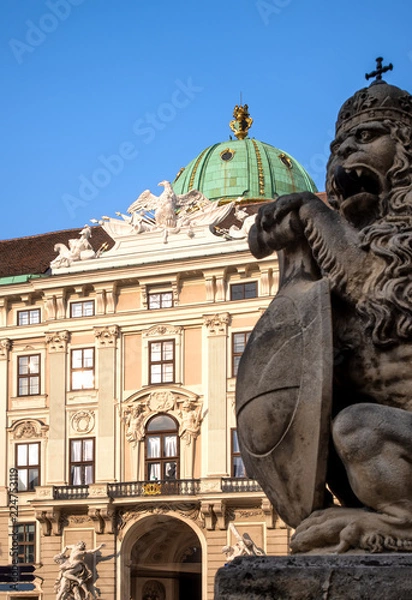 Fototapeta Wewnętrzny dziedziniec wiedeńskiego Hofburga, Heldenplatz