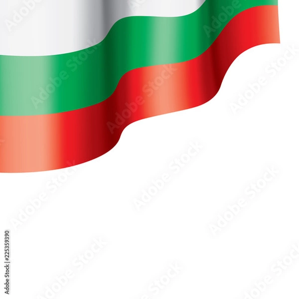 Fototapeta Bulgaria flag, vector illustration on a white background