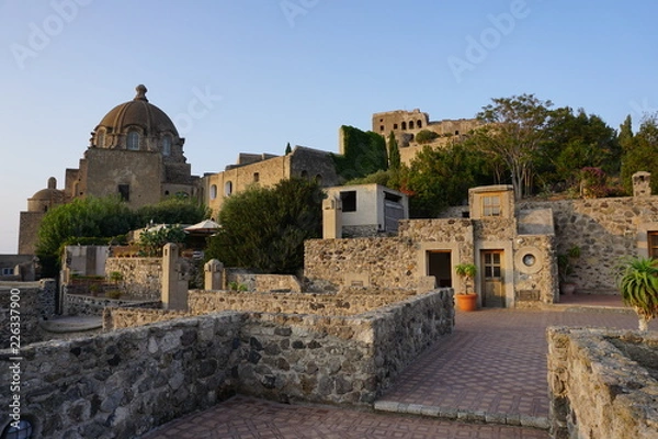 Fototapeta old monastery on the mountain