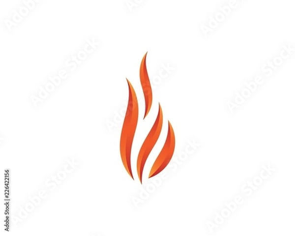 Fototapeta Fire flame logo