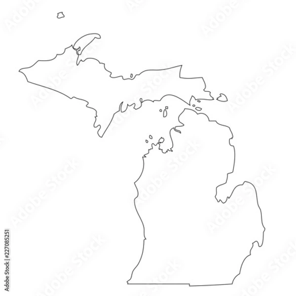 Fototapeta Michigan - map state of USA