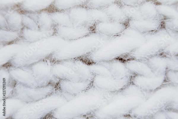 Obraz white wool macro texture