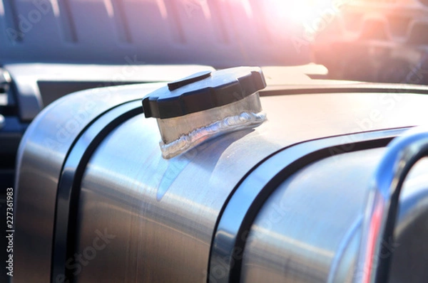 Fototapeta Truck fuel tank closeup