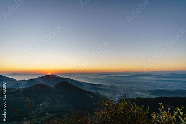 Fototapeta Sonnenaufgang Schweiz