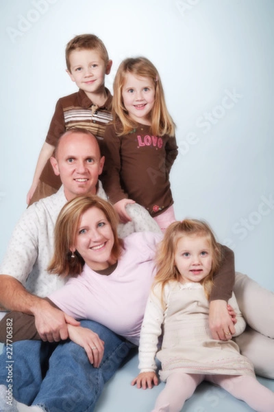 Fototapeta portrait of happy family