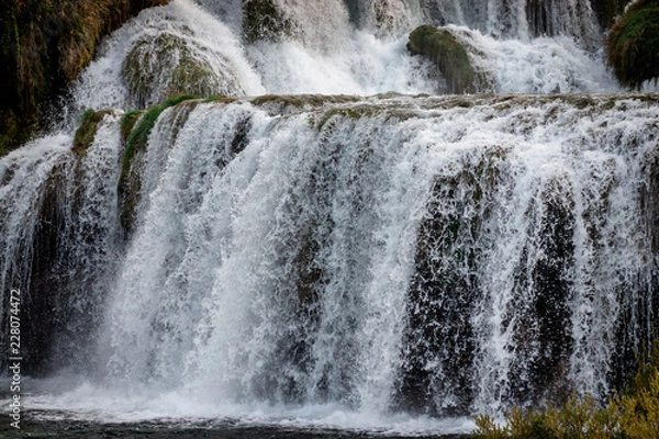 Fototapeta Krka national park waterfalls in Croatia