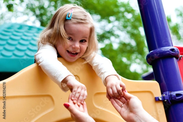 Fototapeta Girl in the playground