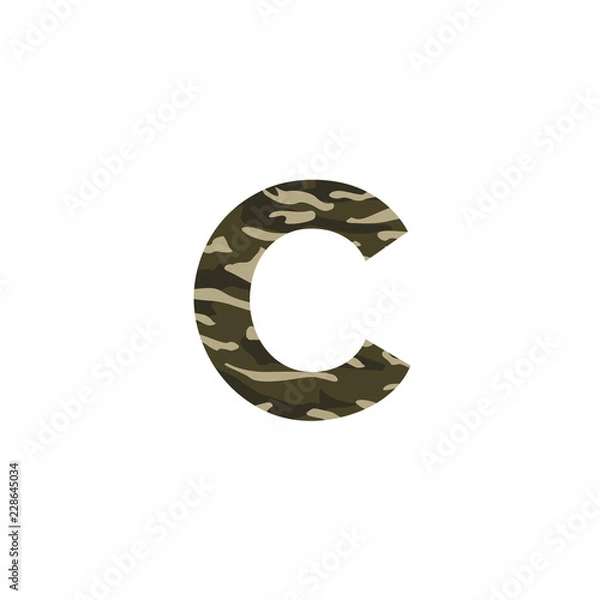 Fototapeta Camouflage Vector Logo Letter C