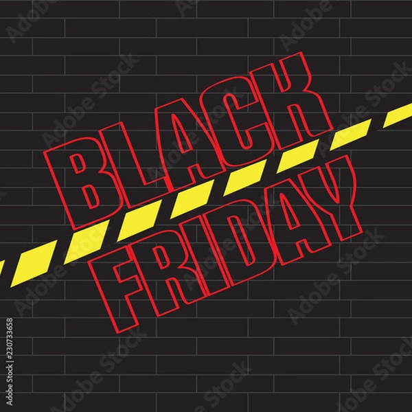 Fototapeta Black friday promotion image. Vector illustration design