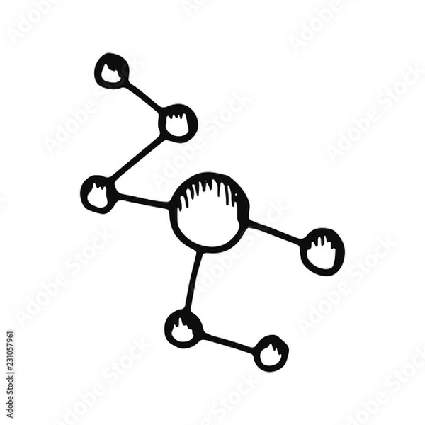 Fototapeta molecule icon. isolated black object