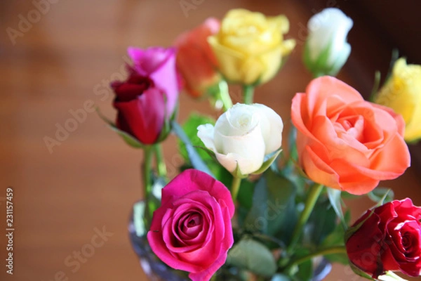 Fototapeta bouquet of red roses