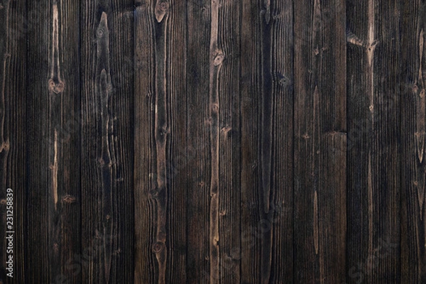 Obraz Dark brown wood texture with natural striped pattern background