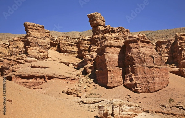 Fototapeta National Park Sharyn Canyon (Valley of castles). Kazakhstan