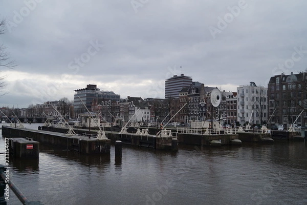 Fototapeta Amsterdam Schleuse Gracht