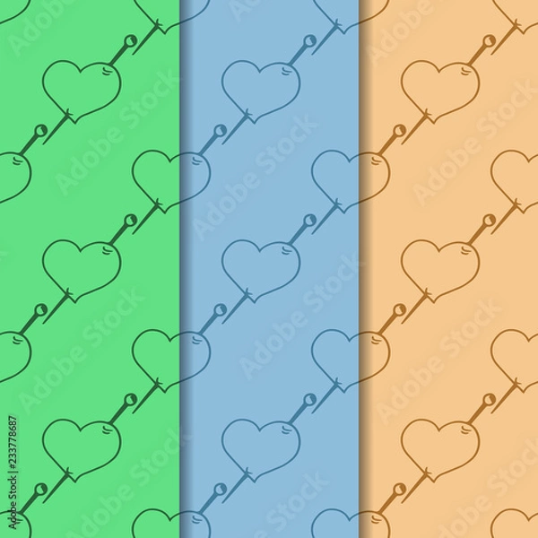 Fototapeta Valentine's Day seamless pattern heart