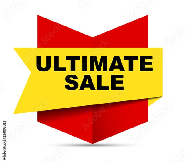 Fototapeta red vector banner ultimate sale