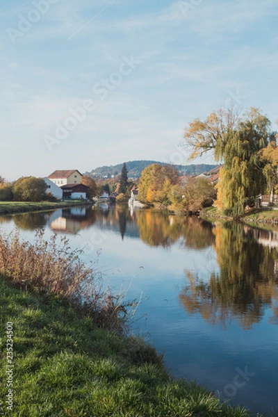 Obraz Beautiful scenery of the small town of Cham, Bavaria, Germany