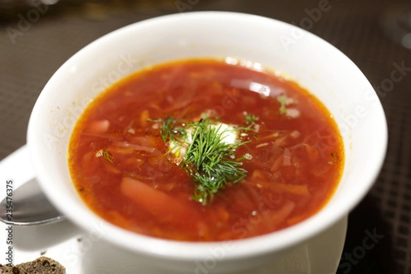 Fototapeta Plate of borsch