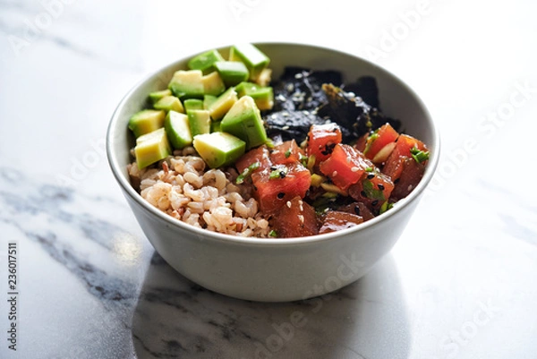 Fototapeta ahi poke bowl