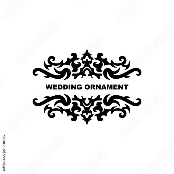 Fototapeta Wedding ornament vector template.