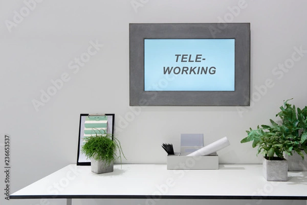 Fototapeta Teleworking, Homeoffice