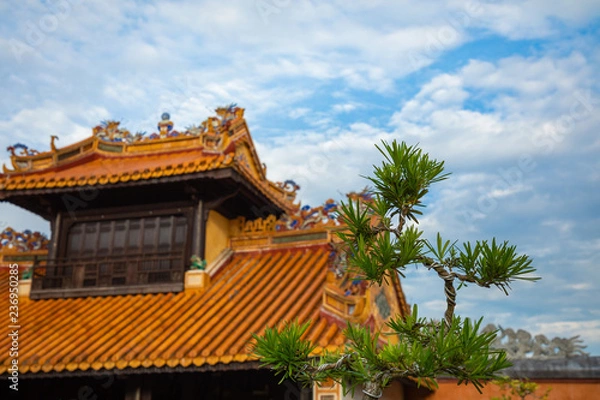 Obraz Imperial Royal Palace of Nguyen dynasty in Hue, Vietnam. Hue is one of the most popular destinations in Vietnam.