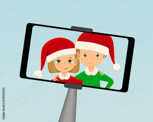 Fototapeta Winter selfie