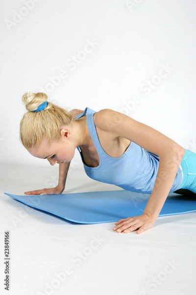 Fototapeta Fitness Bleu