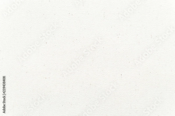 Fototapeta White canvas texture background. Close-up.