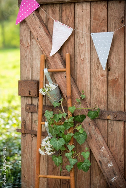 Fototapeta Décoration de mariage, cérémonie laïque en extérieur