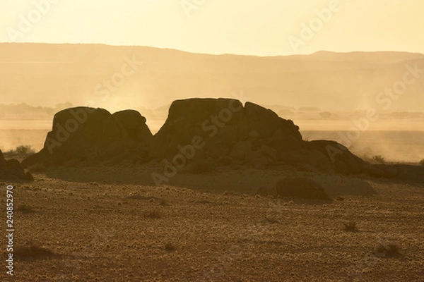 Fototapeta Sonnenuntergang bei Sesriem im Namib-Naukluft Nationalpark in Namibia