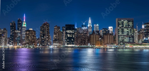 Fototapeta Beautiful night Image of New York City