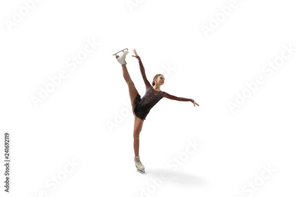 Fototapeta Figure skating isolated on white