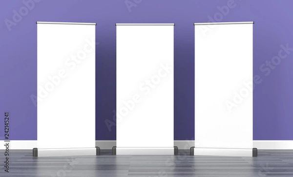 Fototapeta roll-up blank template promotion panel stand gallery