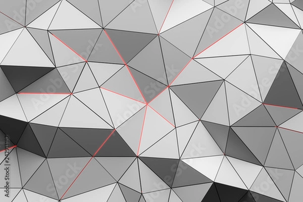 Fototapeta White triangles pattern background