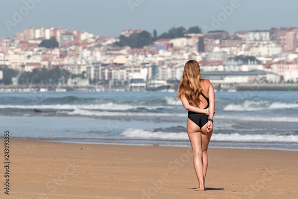 Fototapeta mujer playa