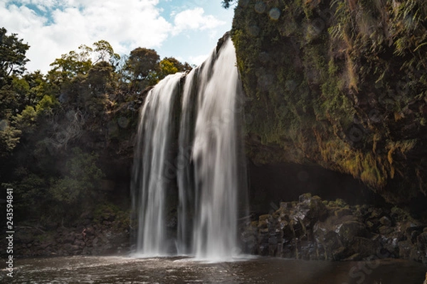 Fototapeta Rainbow waterfall in Kerikeri