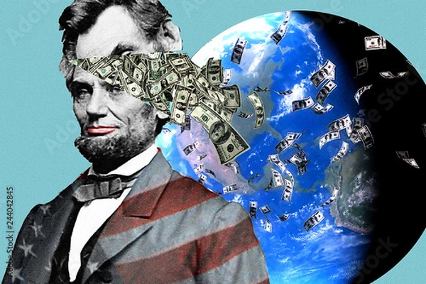 Fototapeta Lincoln Collage Illustration