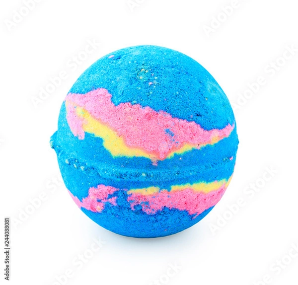 Fototapeta Bath salts in the form of a ball. Isolated object