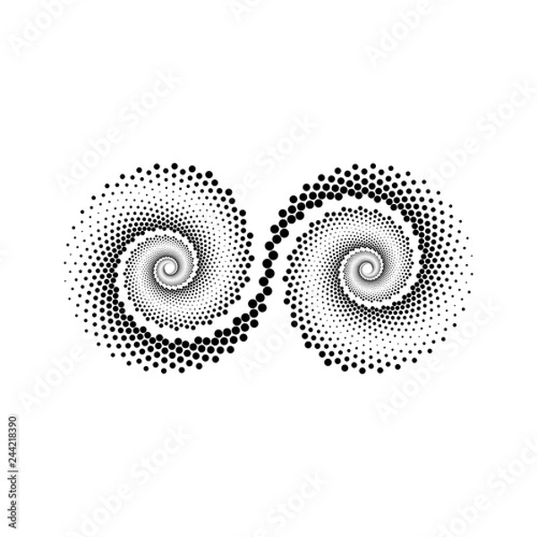 Fototapeta Design spiral dots backdrop