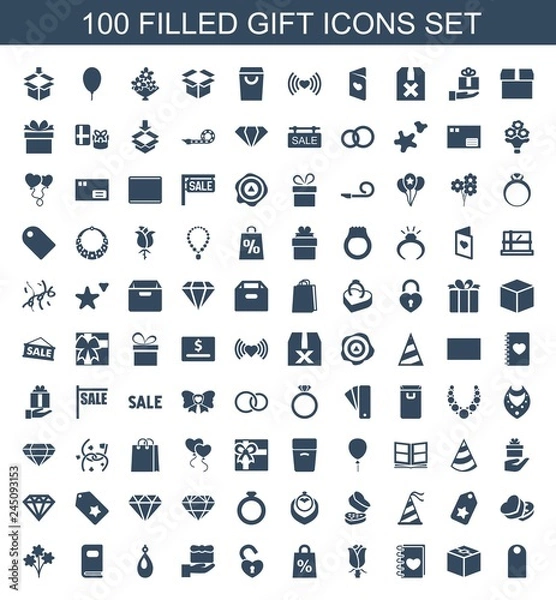 Fototapeta gift icons